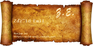 Zöld Emil névjegykártya